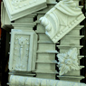 Plaster cornice in the mansion’s foyer